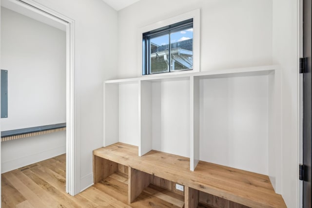 mudroom featuring wood finished floors