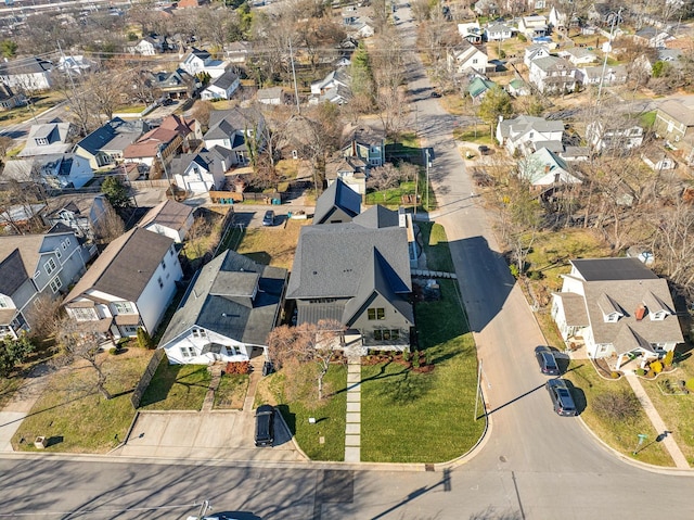 drone / aerial view with a residential view