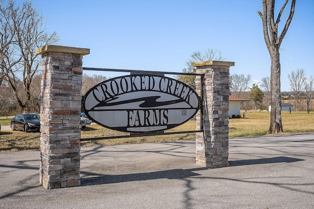 view of community sign