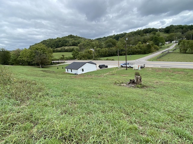 exterior space with a rural view