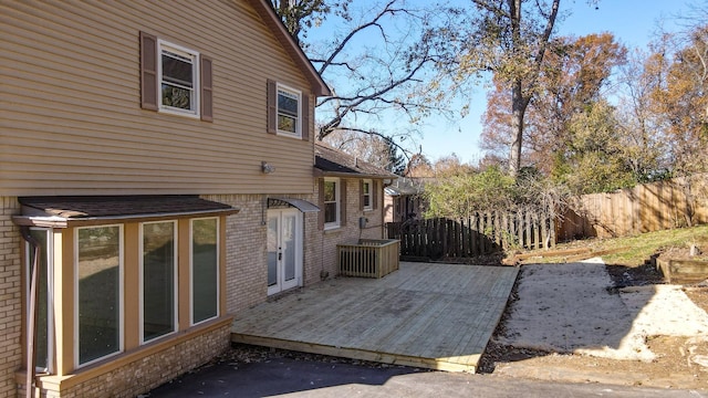 wooden terrace with fence