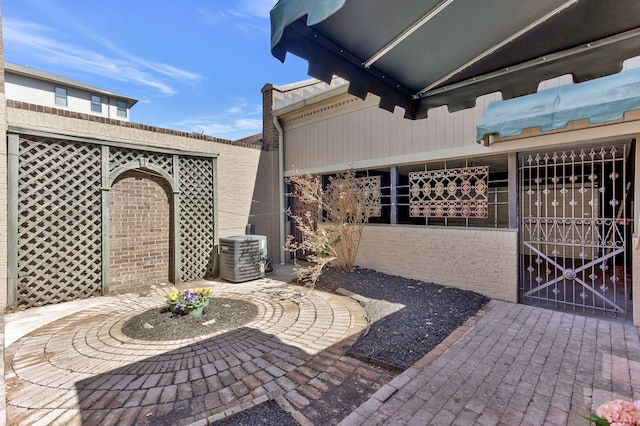 view of patio / terrace featuring central AC unit