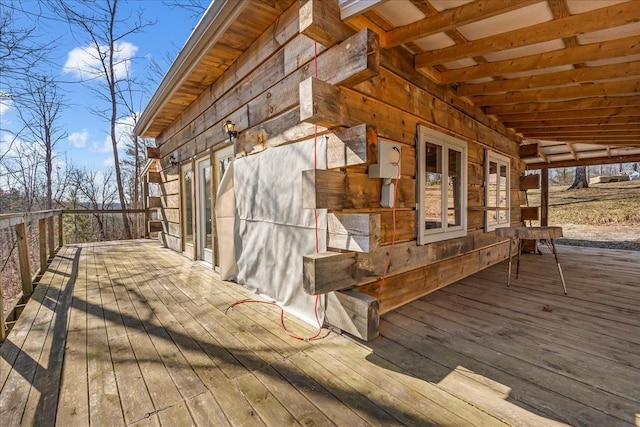 view of wooden terrace