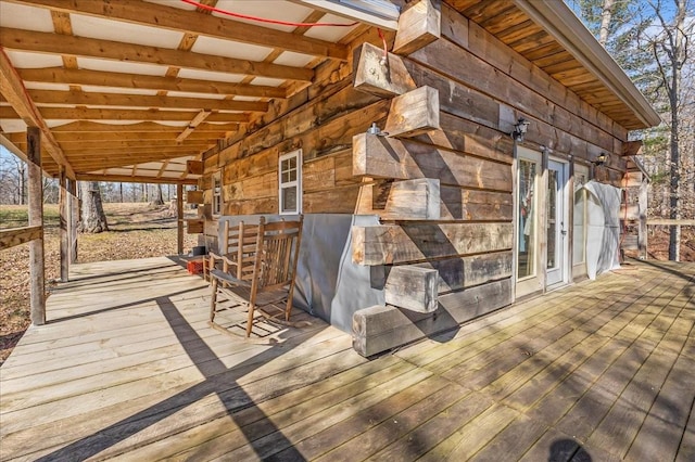 view of wooden terrace