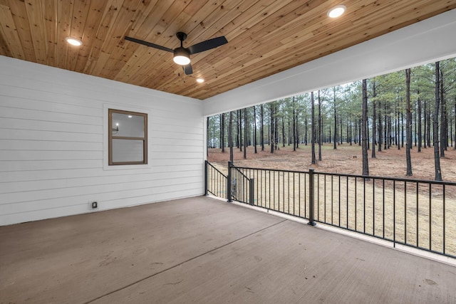 view of patio / terrace featuring ceiling fan