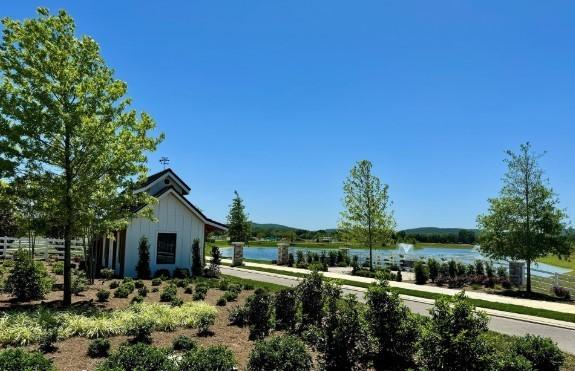 exterior space featuring a water view