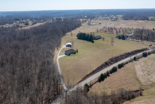 bird's eye view featuring a rural view