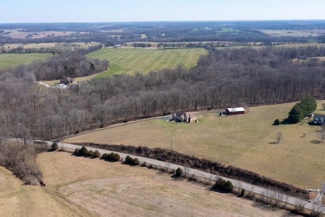 bird's eye view featuring a rural view