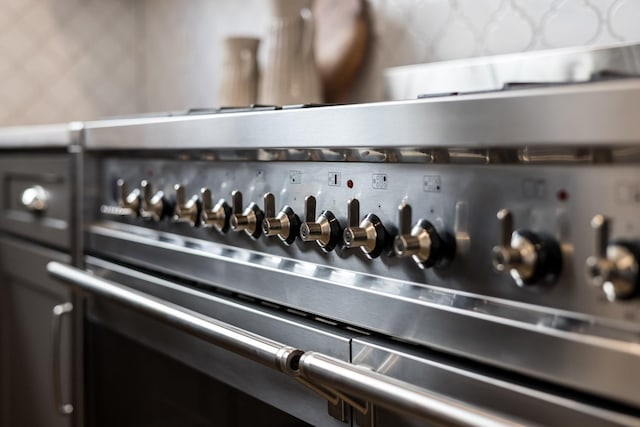 details with stainless steel stove