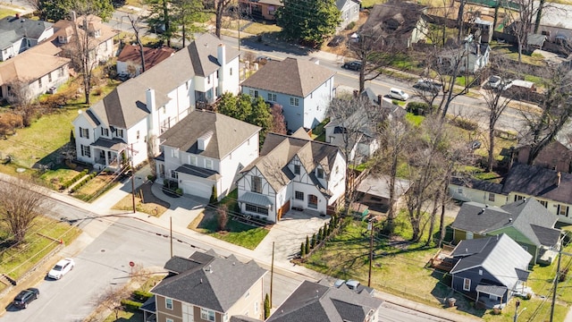 aerial view featuring a residential view