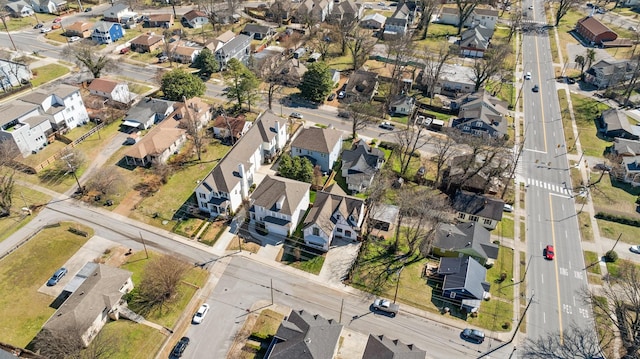 drone / aerial view with a residential view