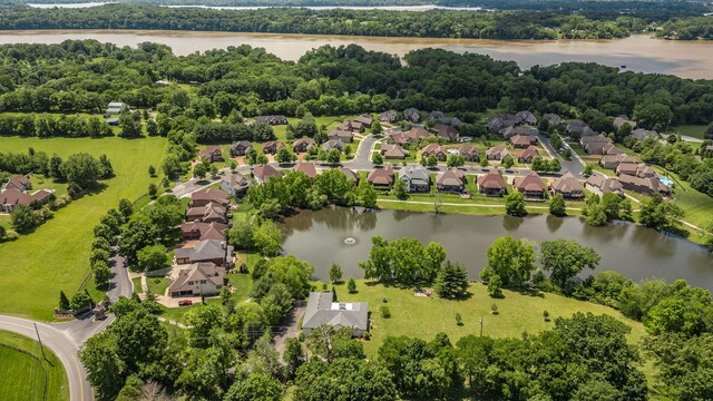 1013 Five Coves Trce, Gallatin, TN 37066 - drone / aerial view featuring a residential view and a water view