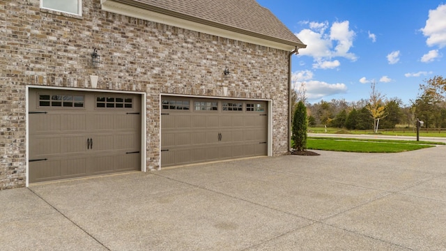 garage with driveway