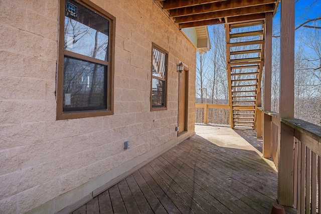 view of wooden deck