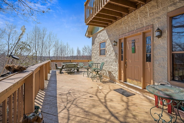 view of wooden deck