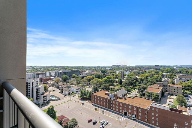 balcony featuring a view of city