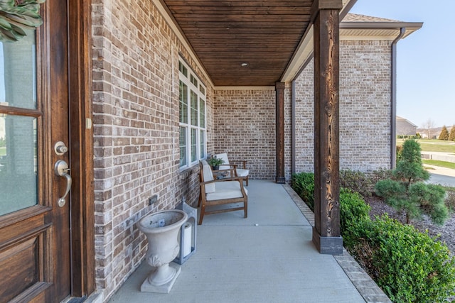 view of patio with covered porch