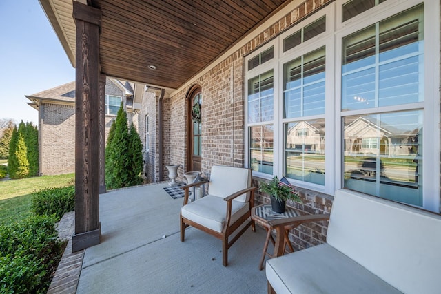 view of patio / terrace with a porch