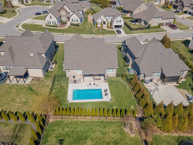 bird's eye view featuring a residential view