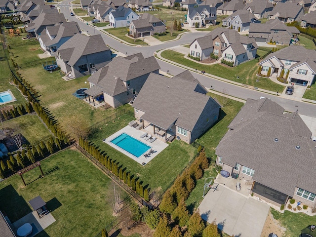 birds eye view of property featuring a residential view