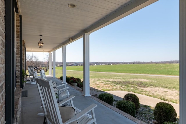 view of patio / terrace with a porch