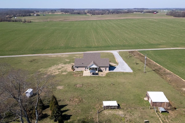 drone / aerial view featuring a rural view