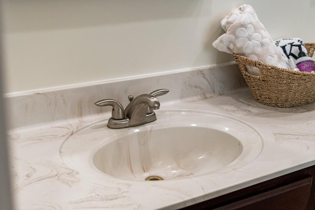 interior details with vanity