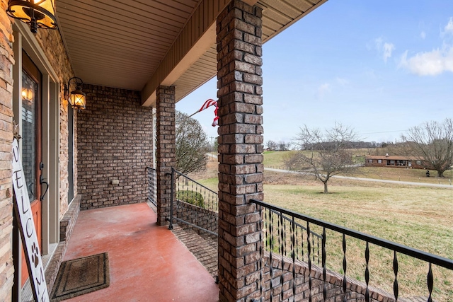 balcony with a porch