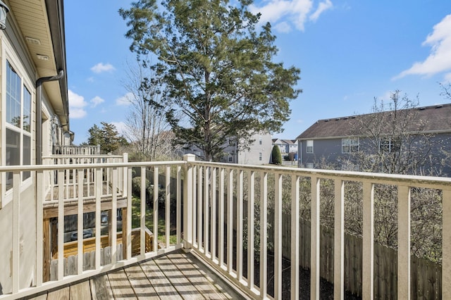 balcony with a residential view