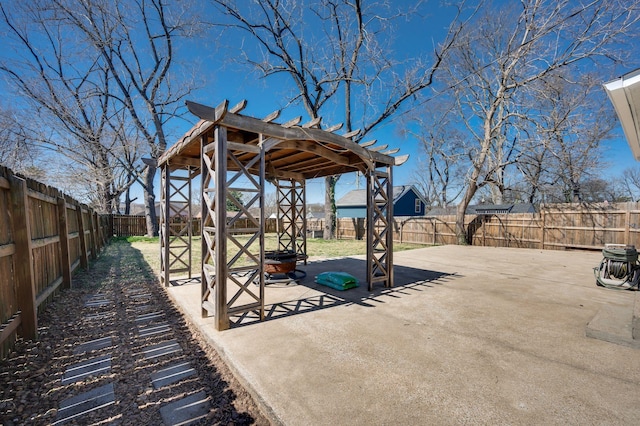 view of patio / terrace featuring a fenced backyard