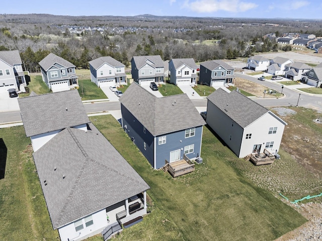 bird's eye view with a residential view