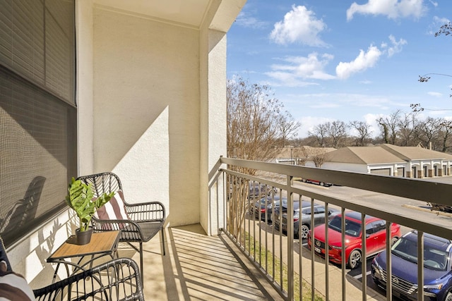 balcony with a residential view