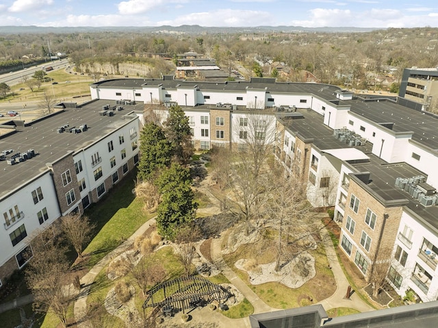 aerial view with a residential view