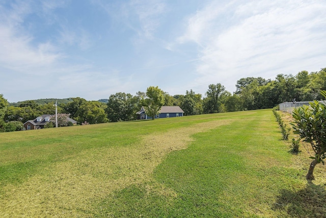 view of yard featuring a rural view