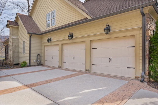 garage with driveway