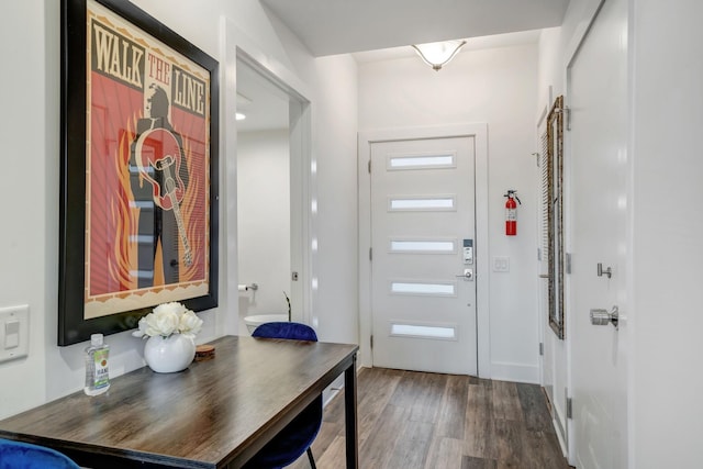 entryway featuring wood finished floors