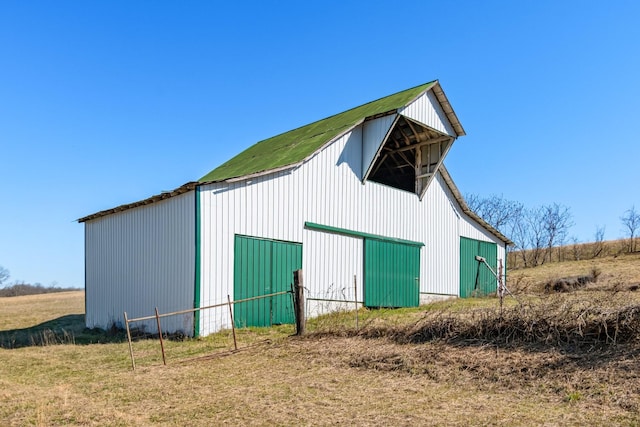 view of pole building