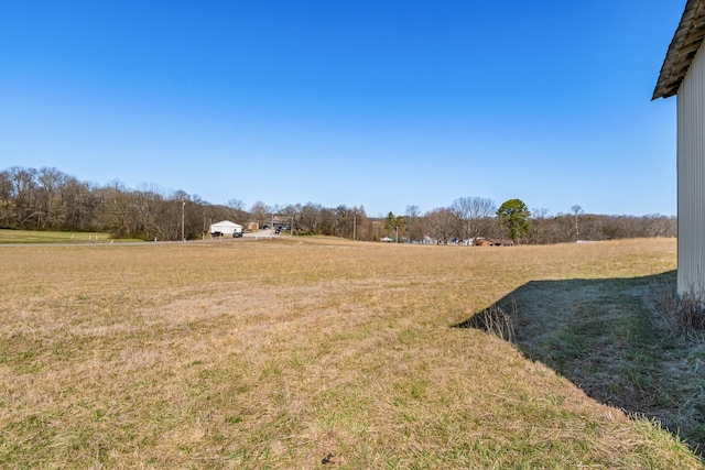 view of yard featuring a rural view