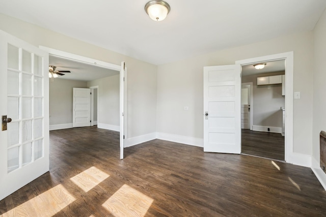 57 Young Branch Rd, Dixon Springs, TN 37057 - empty room featuring baseboards, a ceiling fan, and wood finished floors