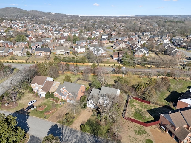 bird's eye view featuring a residential view