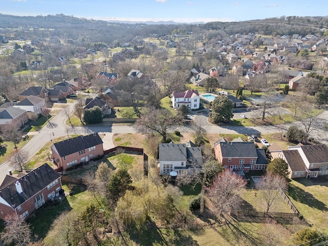 aerial view with a residential view