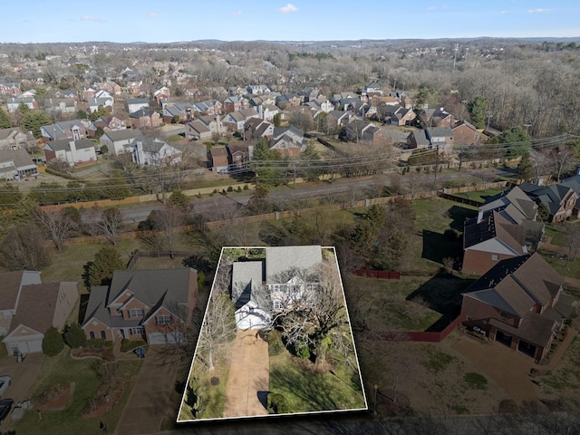 birds eye view of property featuring a residential view