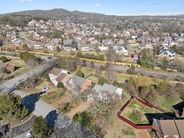 drone / aerial view with a residential view