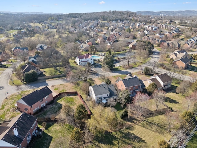 bird's eye view with a residential view