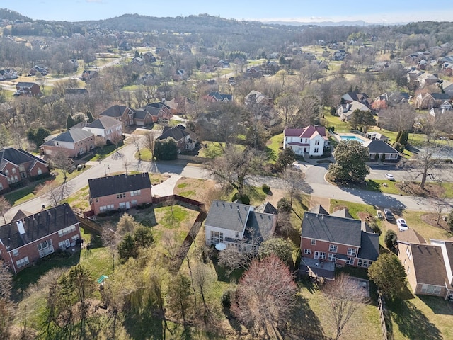 aerial view featuring a residential view