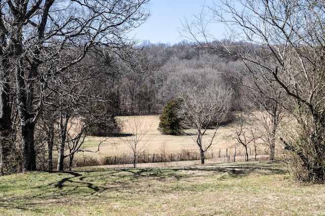 view of yard featuring a view of trees