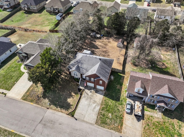 aerial view featuring a residential view