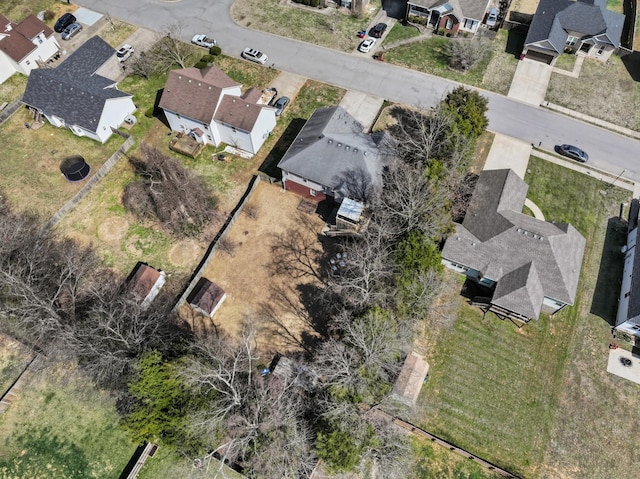 aerial view with a residential view