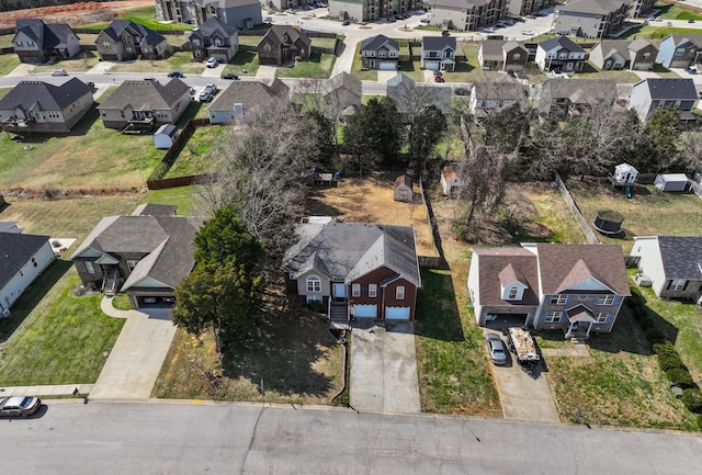 drone / aerial view with a residential view