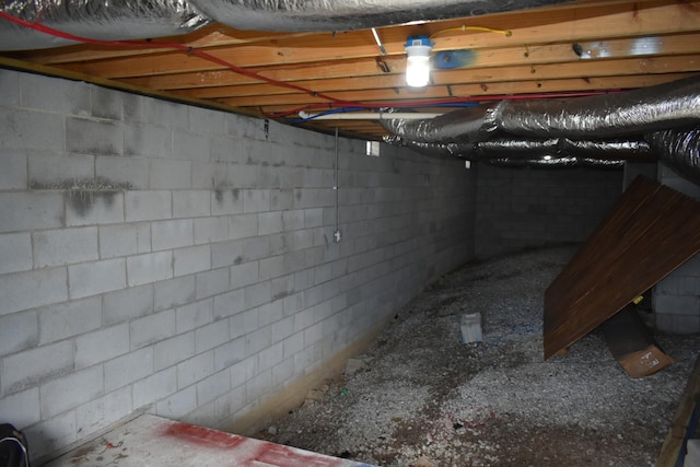 below grade area with crawl space